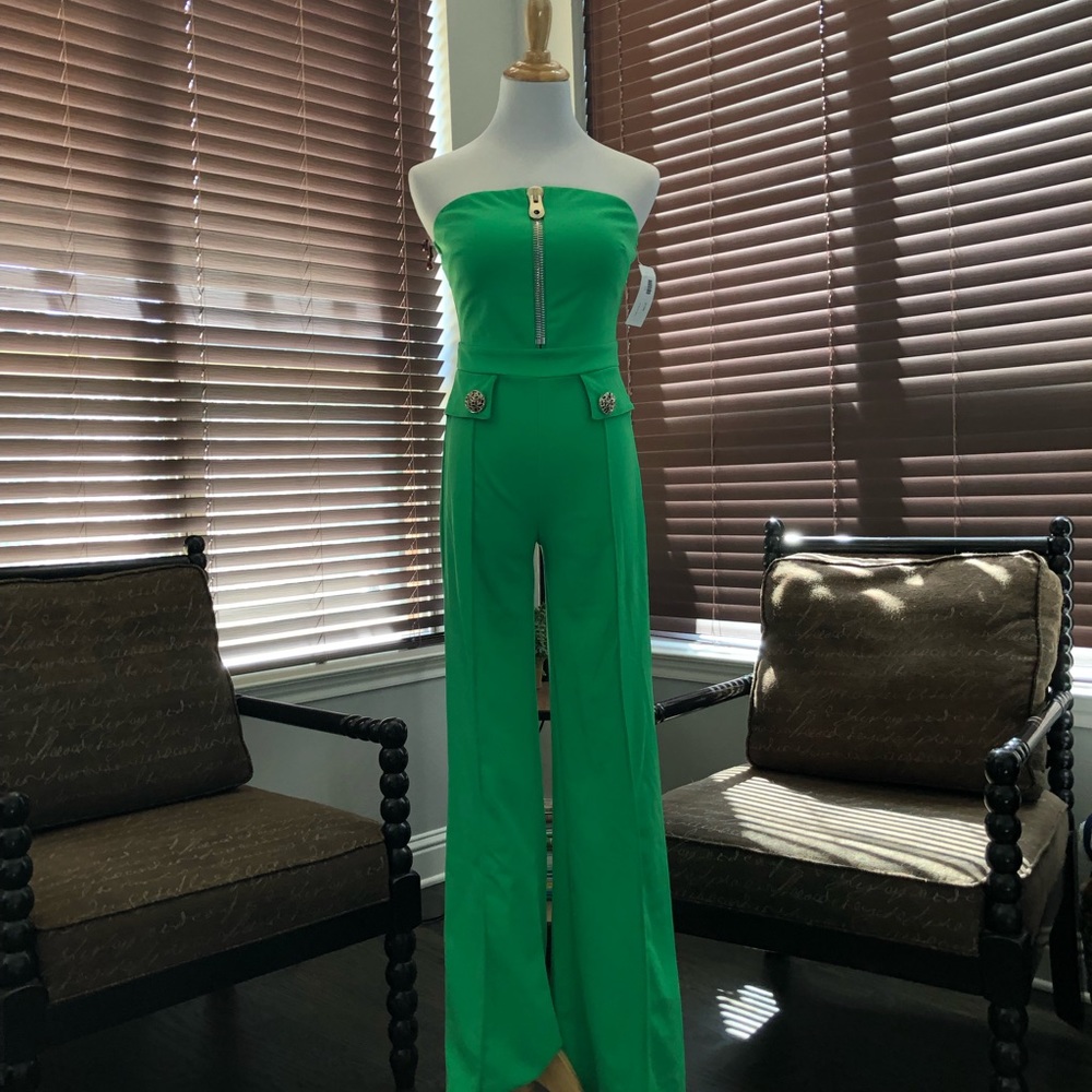 Valentine Green Strapless Jumpsuit (S)